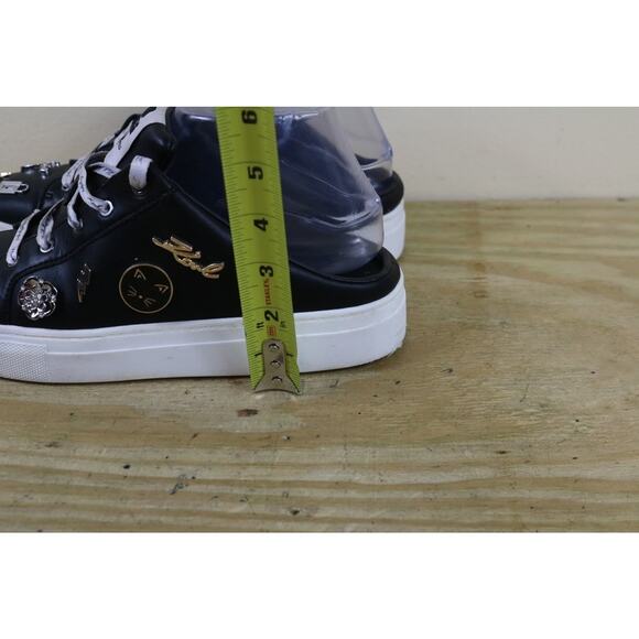 Karl Lagerfeld Paris Womens Shoes 6M Black Leather Cordelia Mules Sneakers - Picture 6 of 10